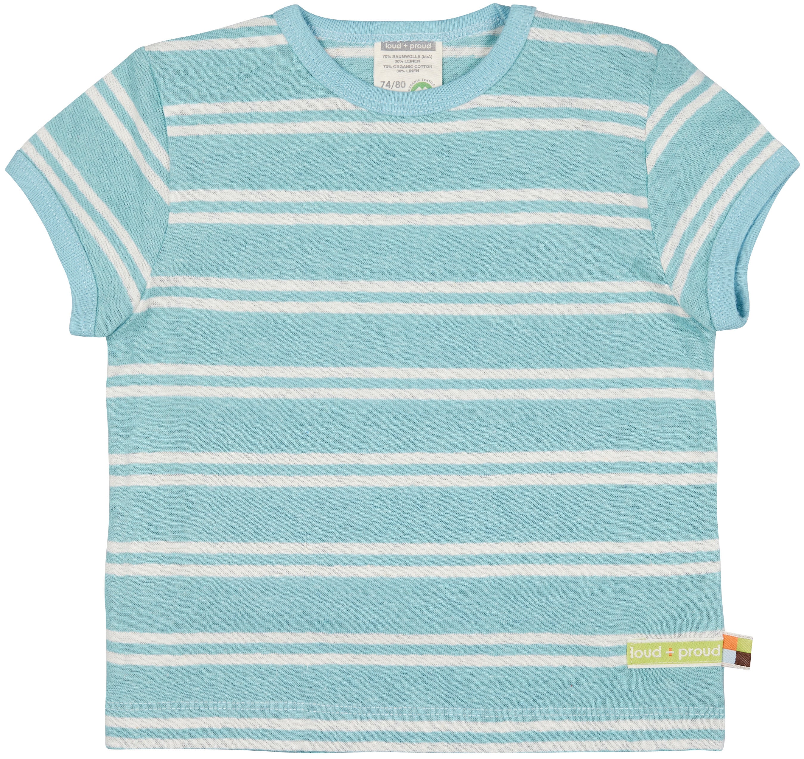 - T-Shirt Streifen mit Leinen - T-Shirt Streifen mit Leinen