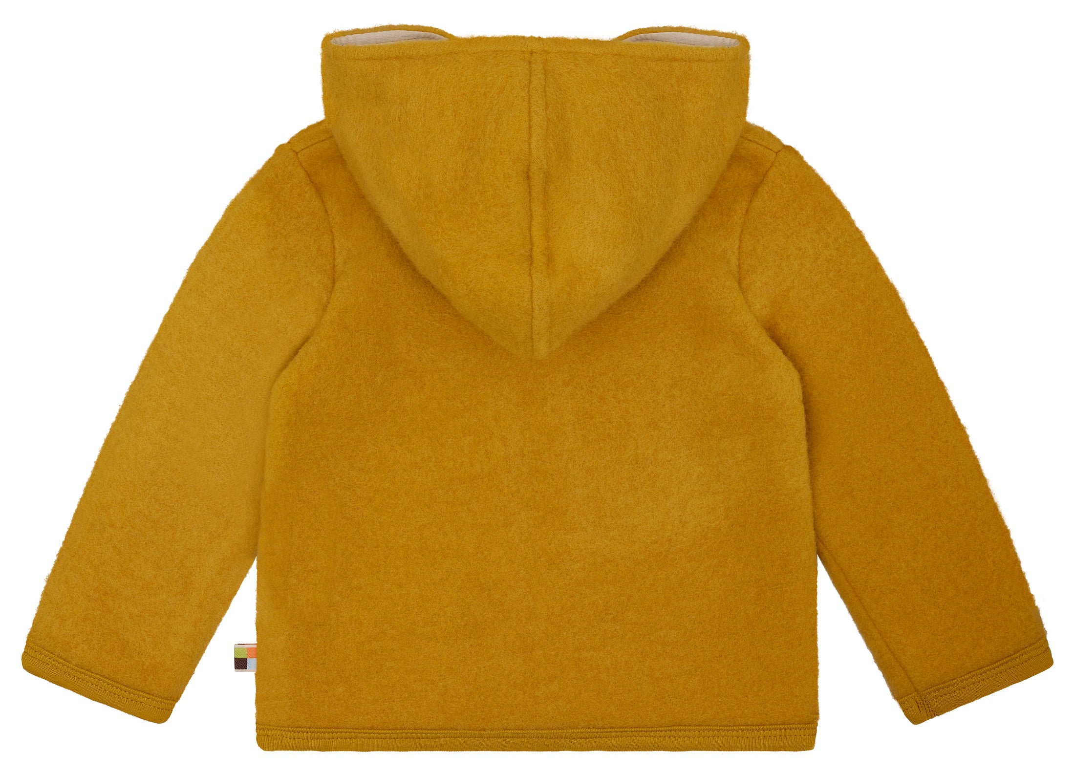 Wollfleece-Jacke mit Kapuze