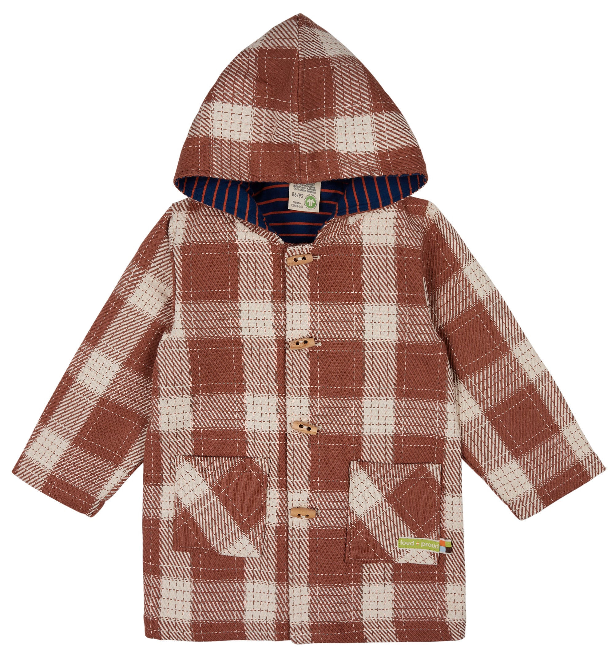 Checked short coat Checked short coat