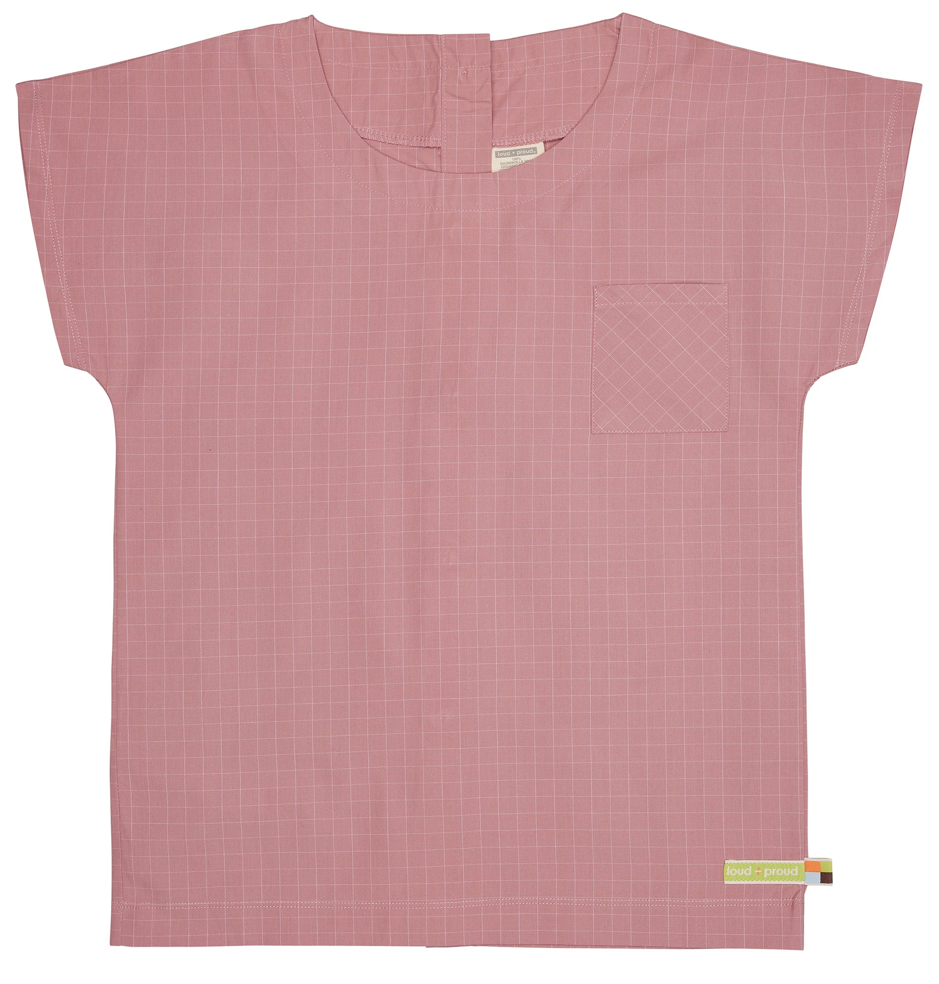 Blouse in fine check pattern