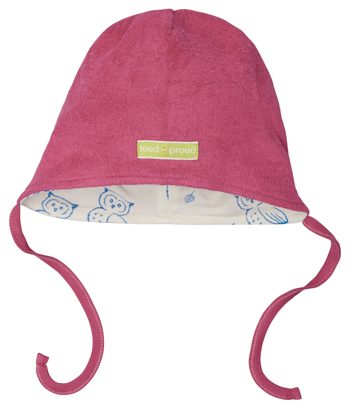 Cotton fleece reversible beanie