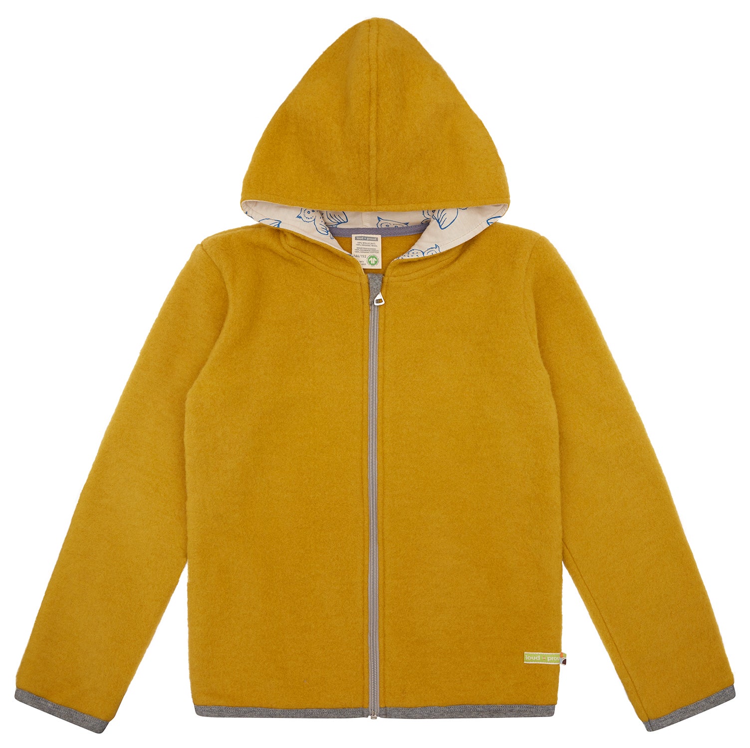 Wool fleece jacket with hood