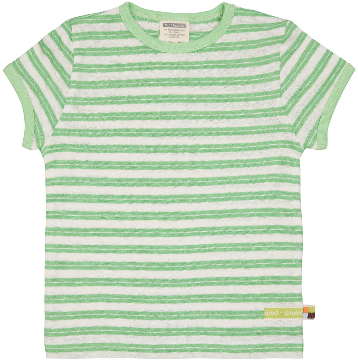 - T-Shirt Streifen mit Leinen - T-Shirt Streifen mit Leinen