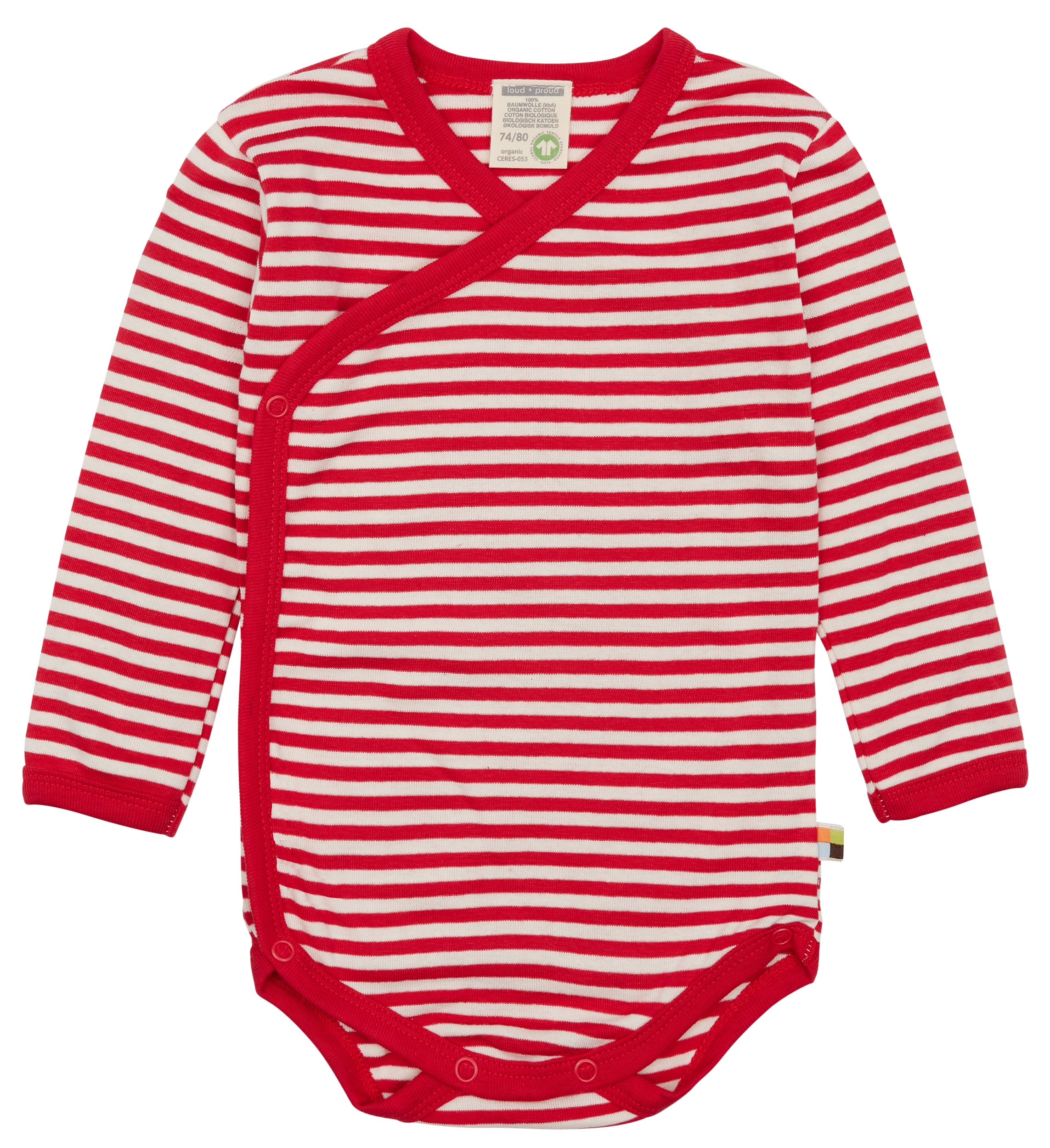 Striped wrap body with long sleeves Striped wrap body with long sleeves