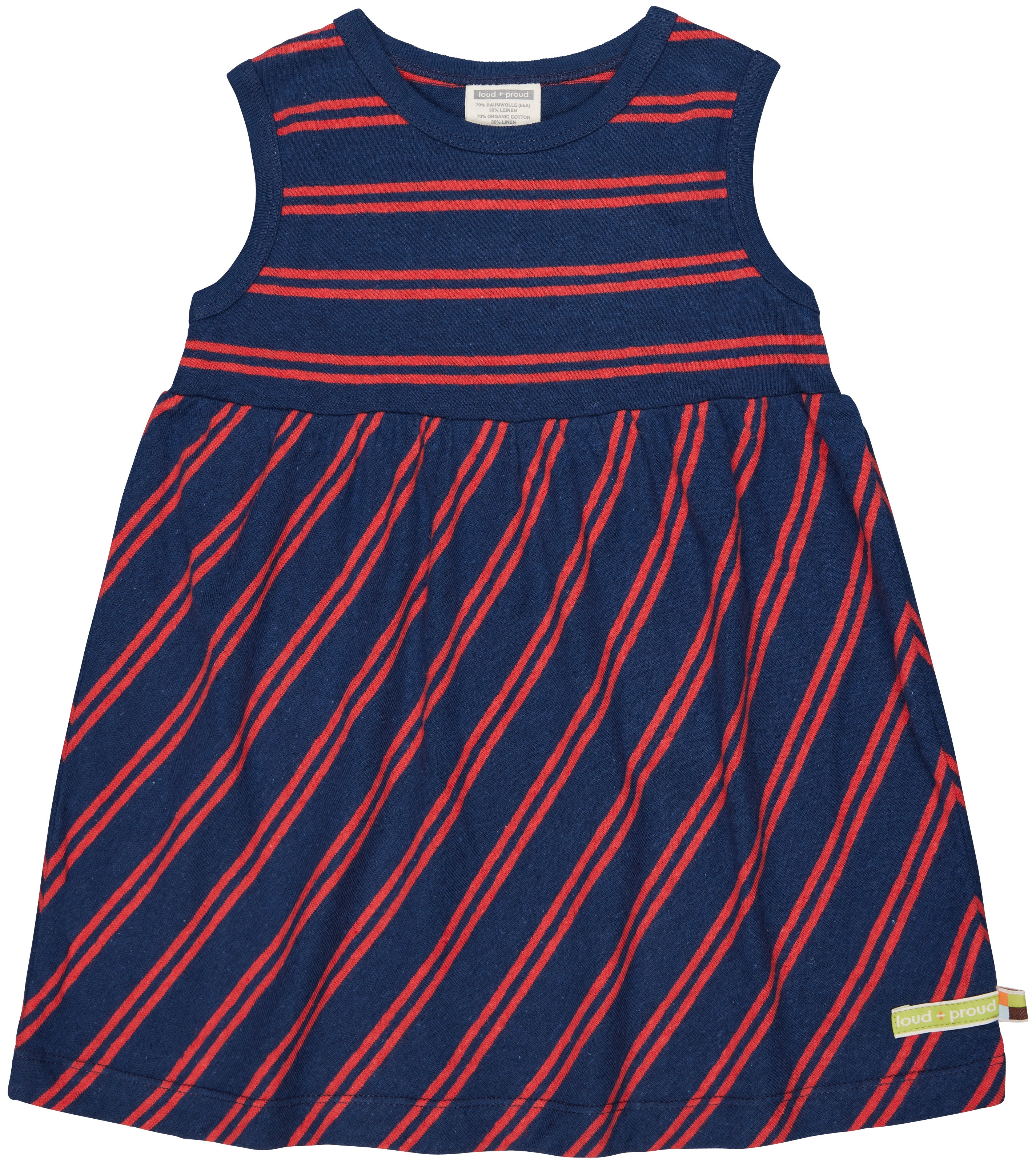 - Kleid Streifen mit Leinen - Kleid Streifen mit Leinen