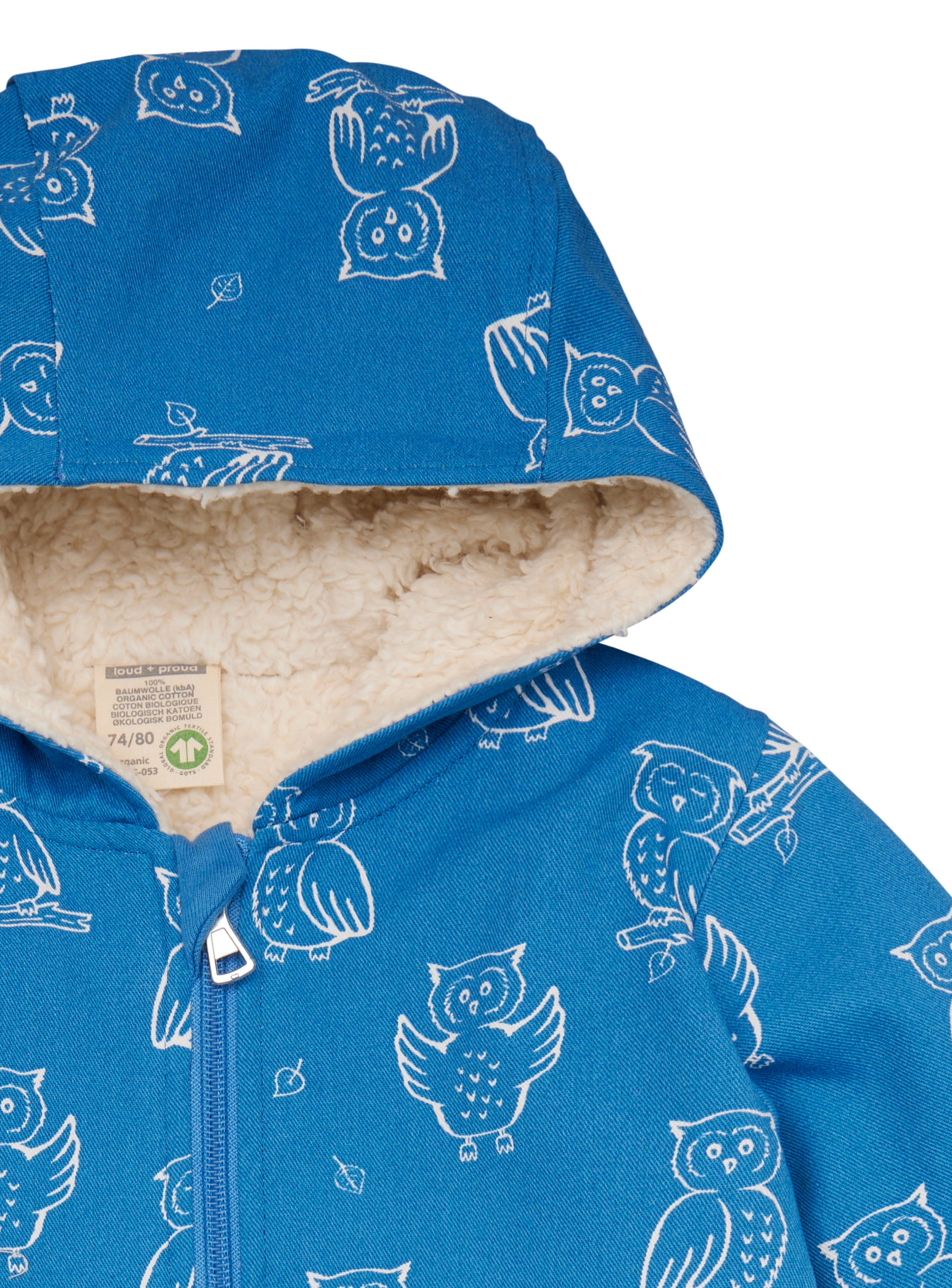 Water-repellent overall with teddy lining