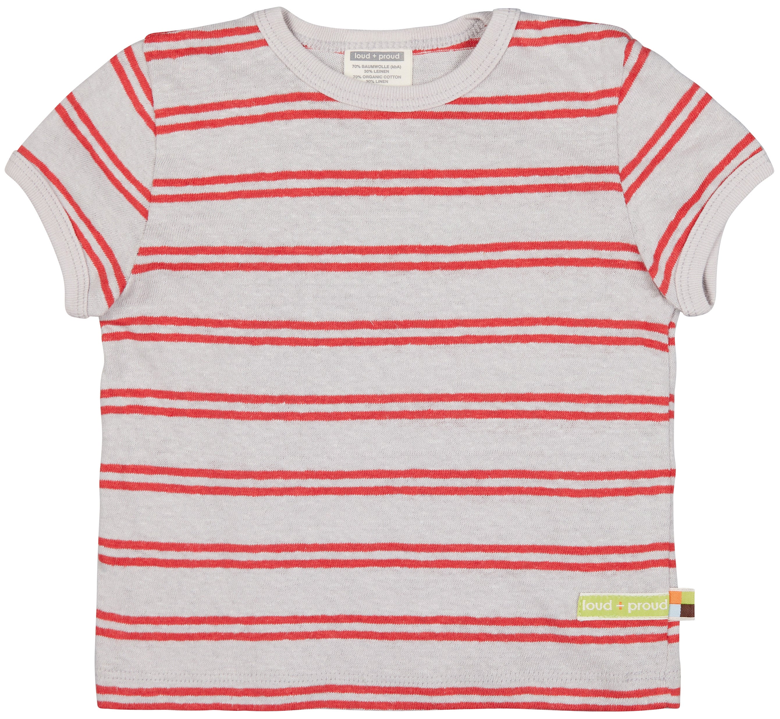 - T-Shirt Streifen mit Leinen - T-Shirt Streifen mit Leinen