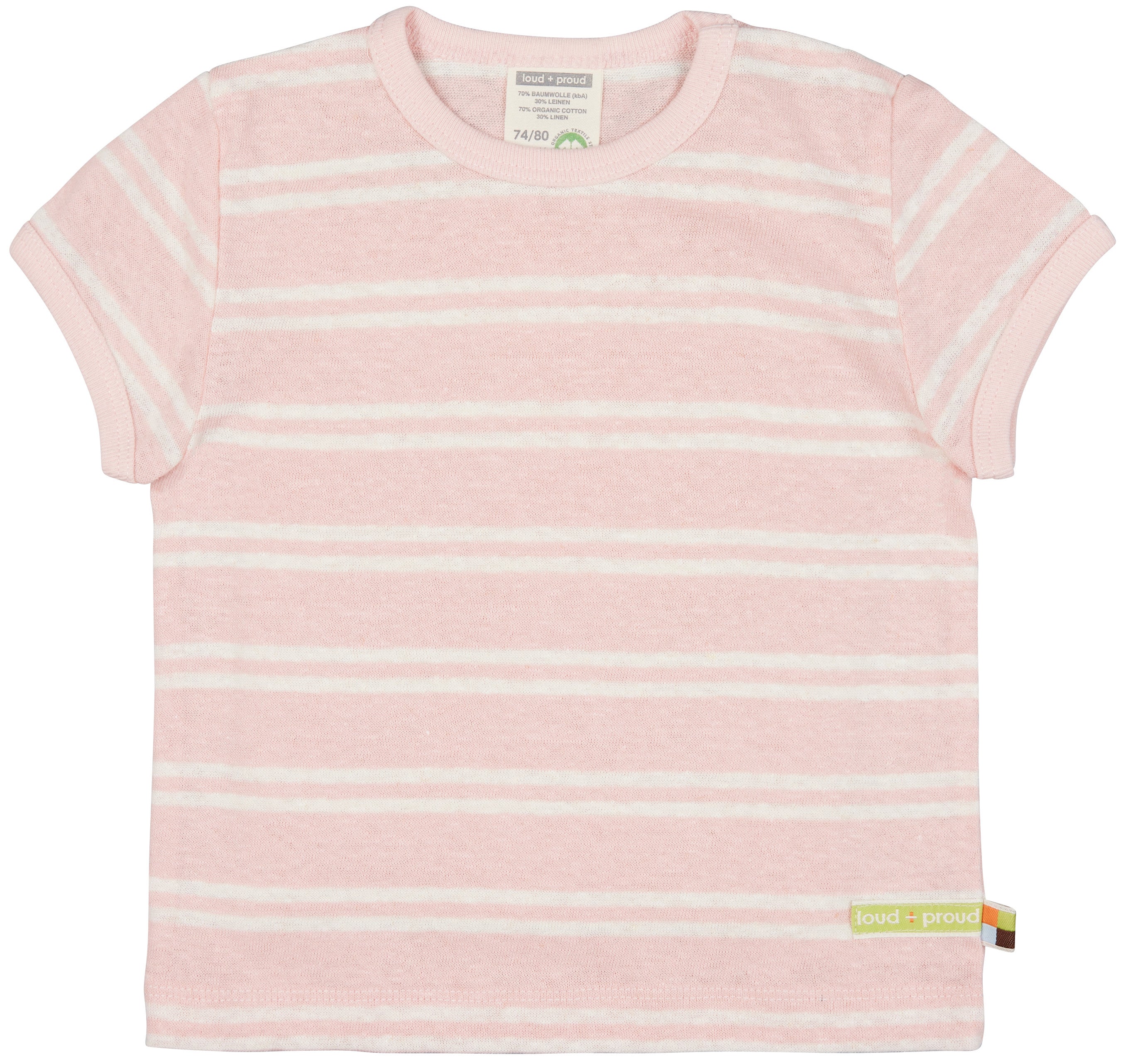 - T-Shirt Streifen mit Leinen - T-Shirt Streifen mit Leinen