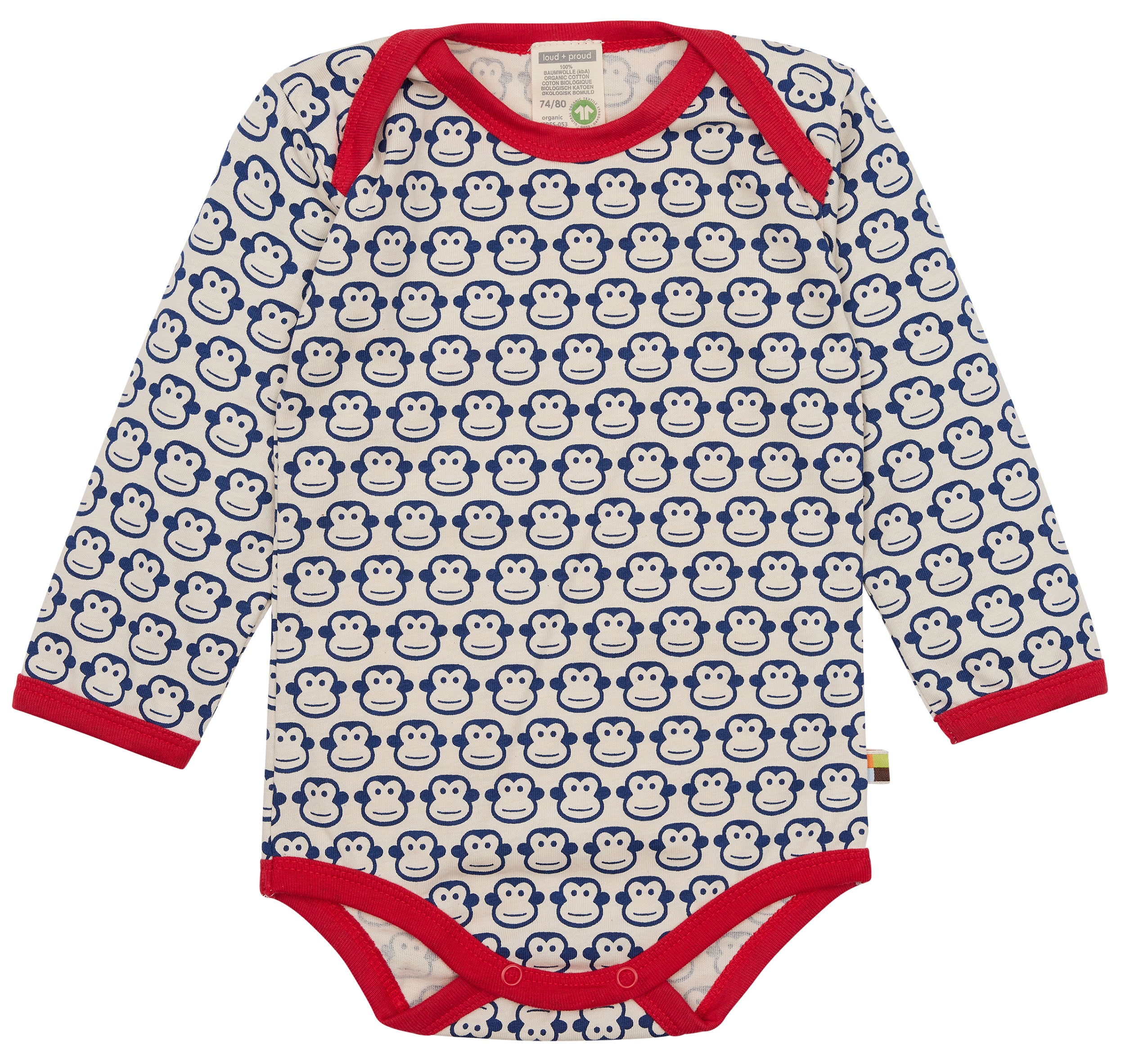 Body long sleeve with monkey print Body long sleeve with monkey print