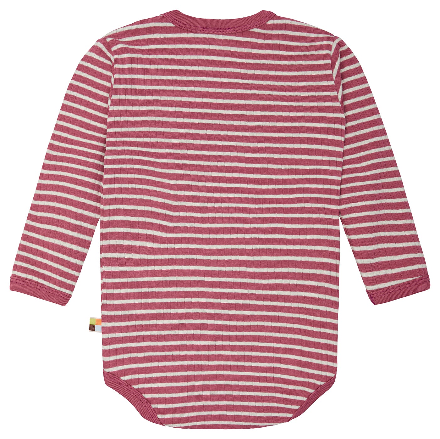 Wrap bodysuit long-sleeved striped with ribbed Wrap bodysuit long-sleeved striped with ribbed