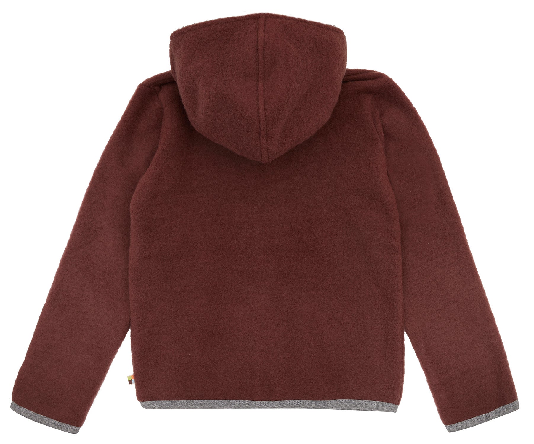 Wool fleece jacket with hood