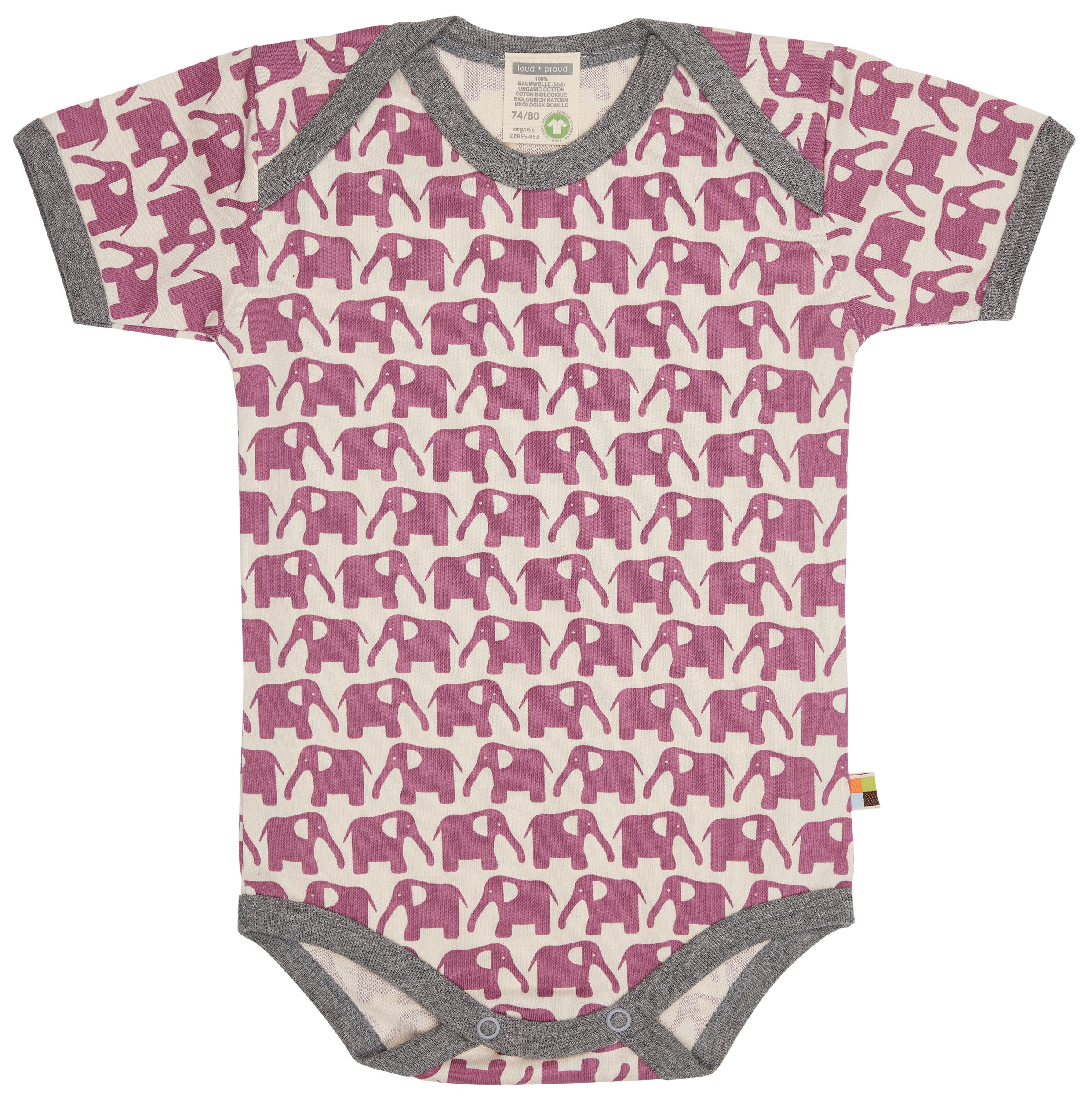 Body short sleeve with print elephants Body short sleeve with print elephants