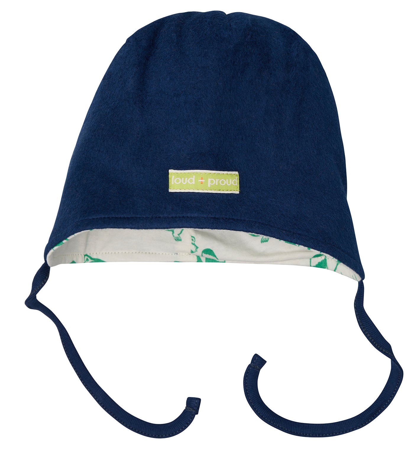 Cotton fleece reversible beanie