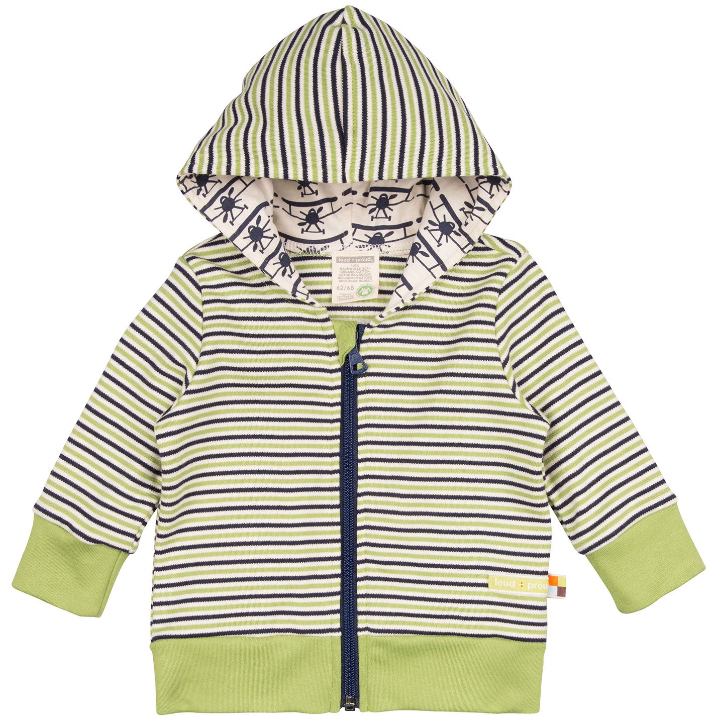 - Jacke Interlock m. Streifen - Jacke Interlock m. Streifen