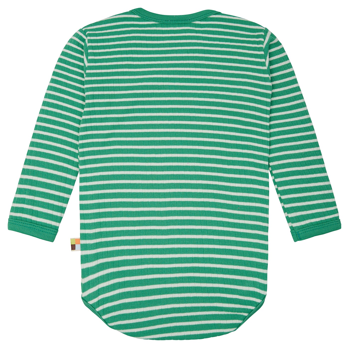 Wrap bodysuit long-sleeved striped with ribbed Wrap bodysuit long-sleeved striped with ribbed
