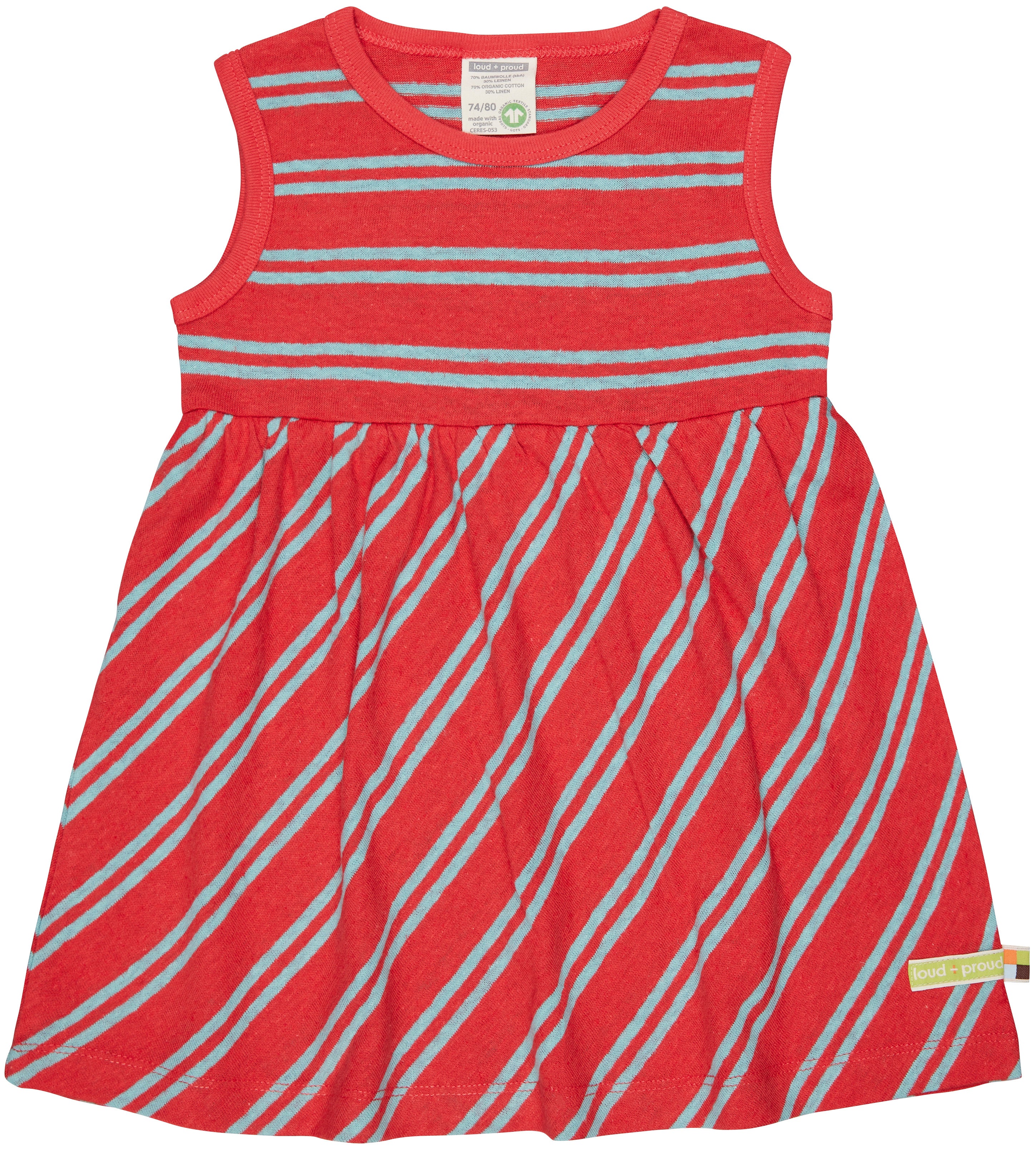 - Kleid Streifen mit Leinen - Kleid Streifen mit Leinen