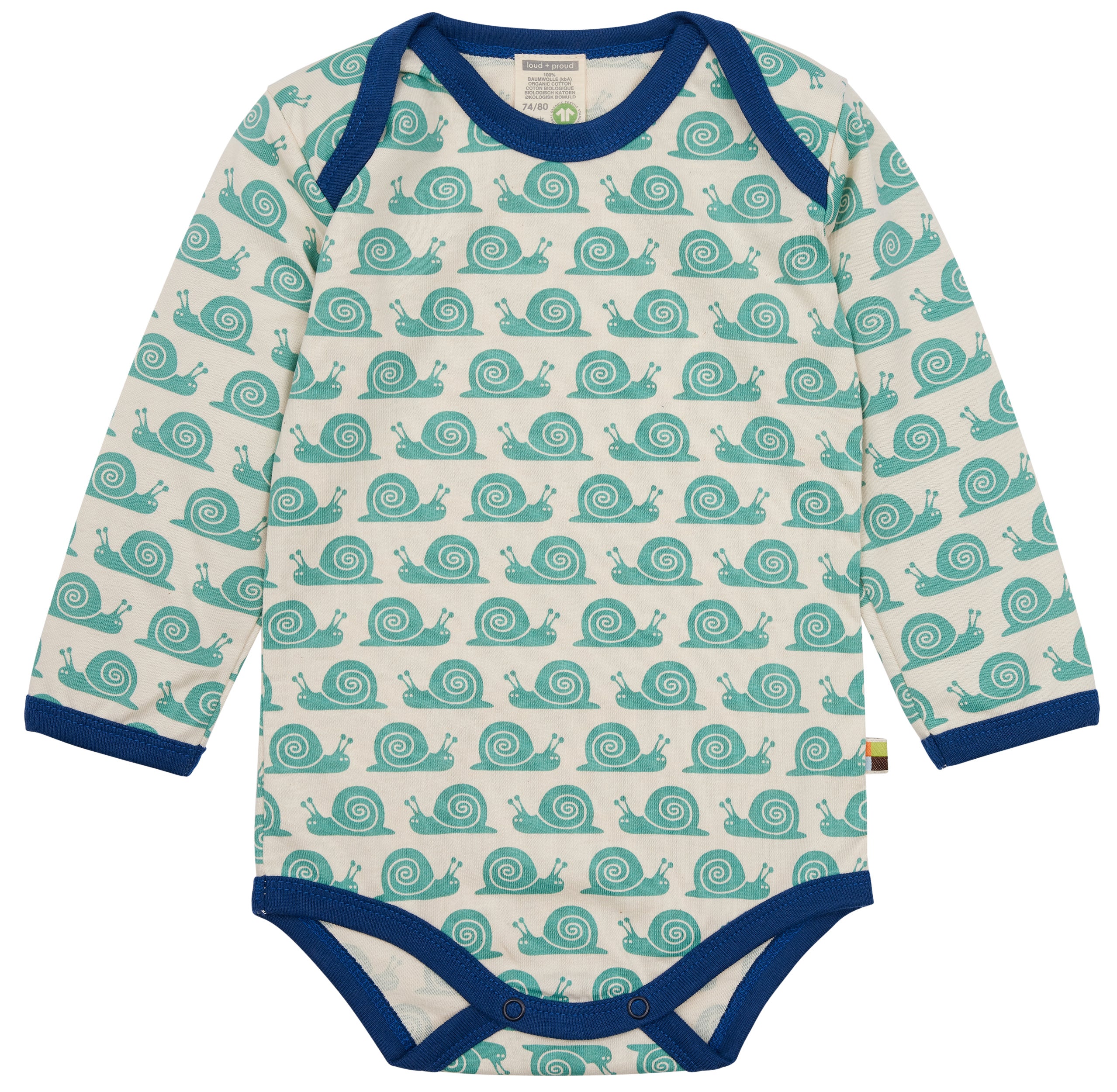 Long-sleeved body with snail print Long-sleeved body with snail print