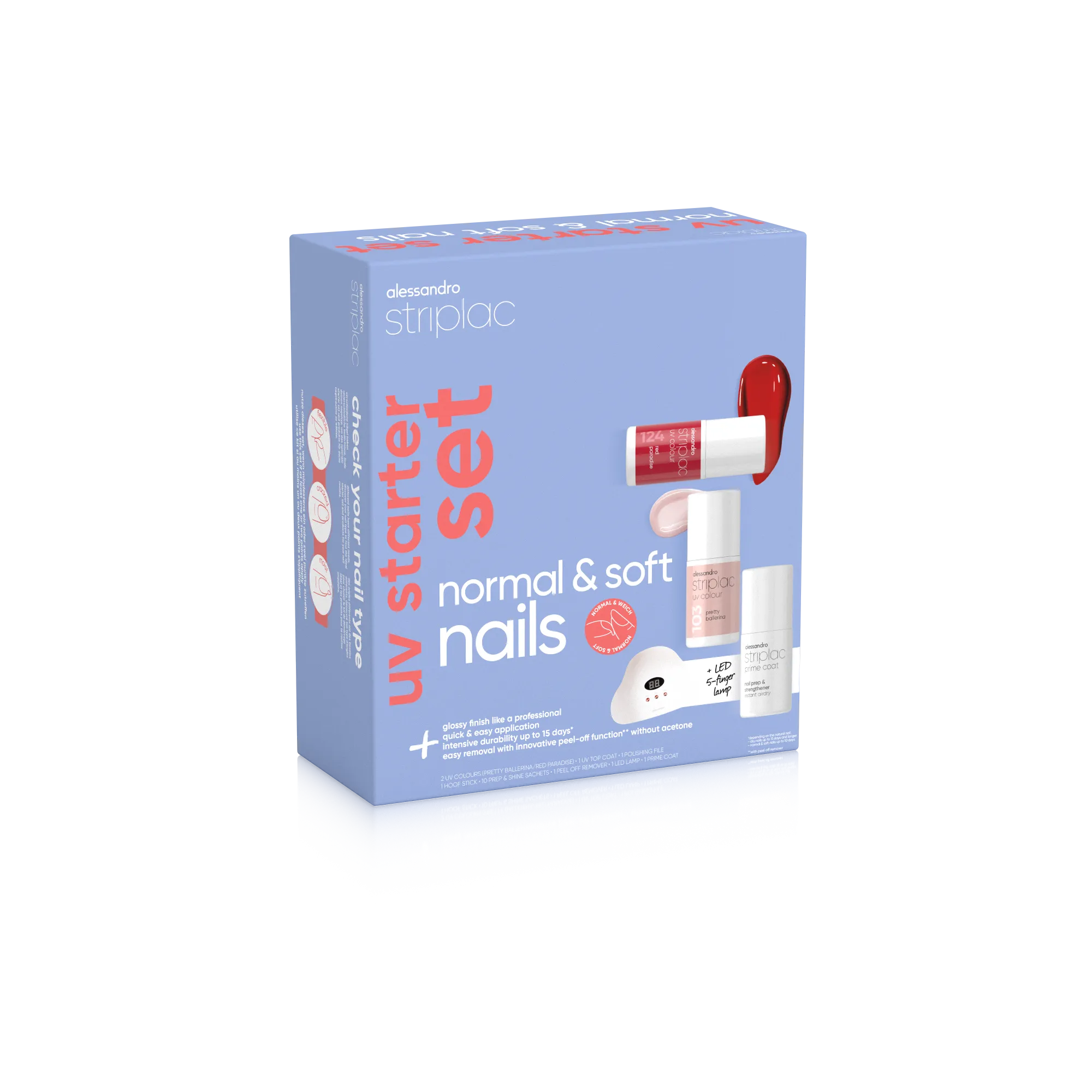 Normal Soft Set alessandro Striplac Uv Starter Set Normal & Soft Nails - 2 Colours | 21-900