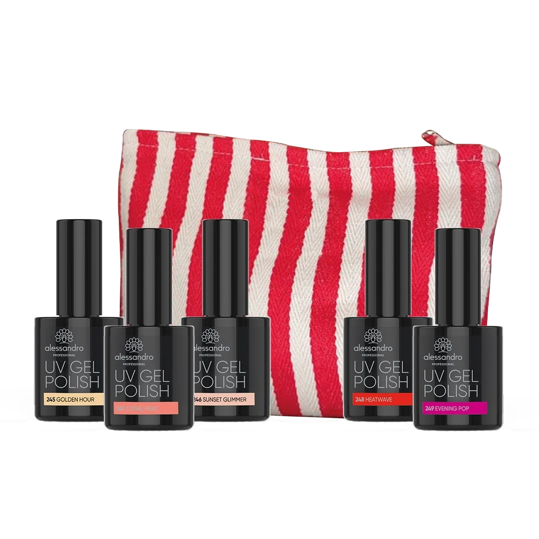 UV Gel Polish Sunset Glow Look Set