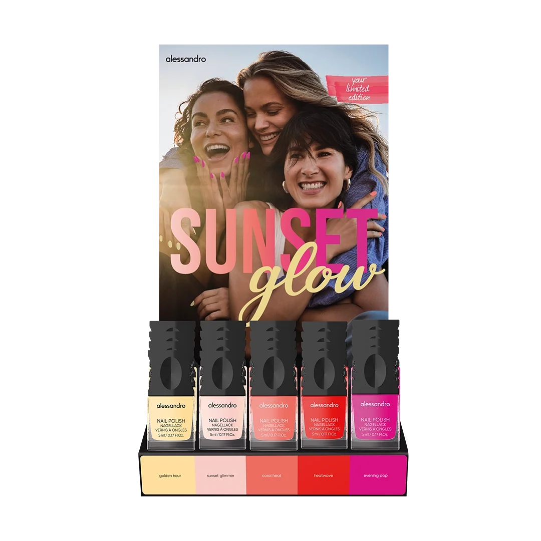 Nail Polish Look Display Sunset Glow