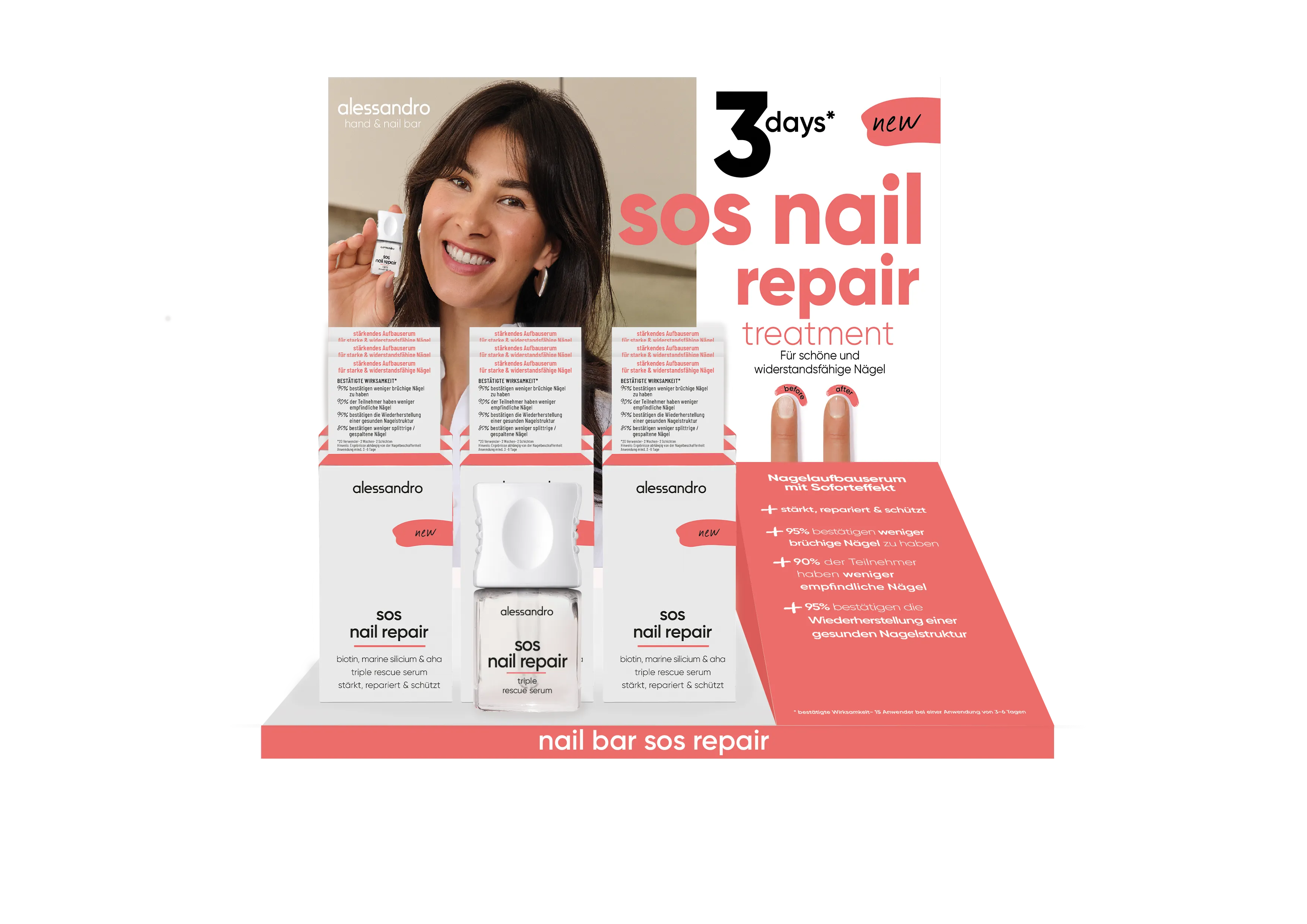 Sos Nail Repair Serum Display