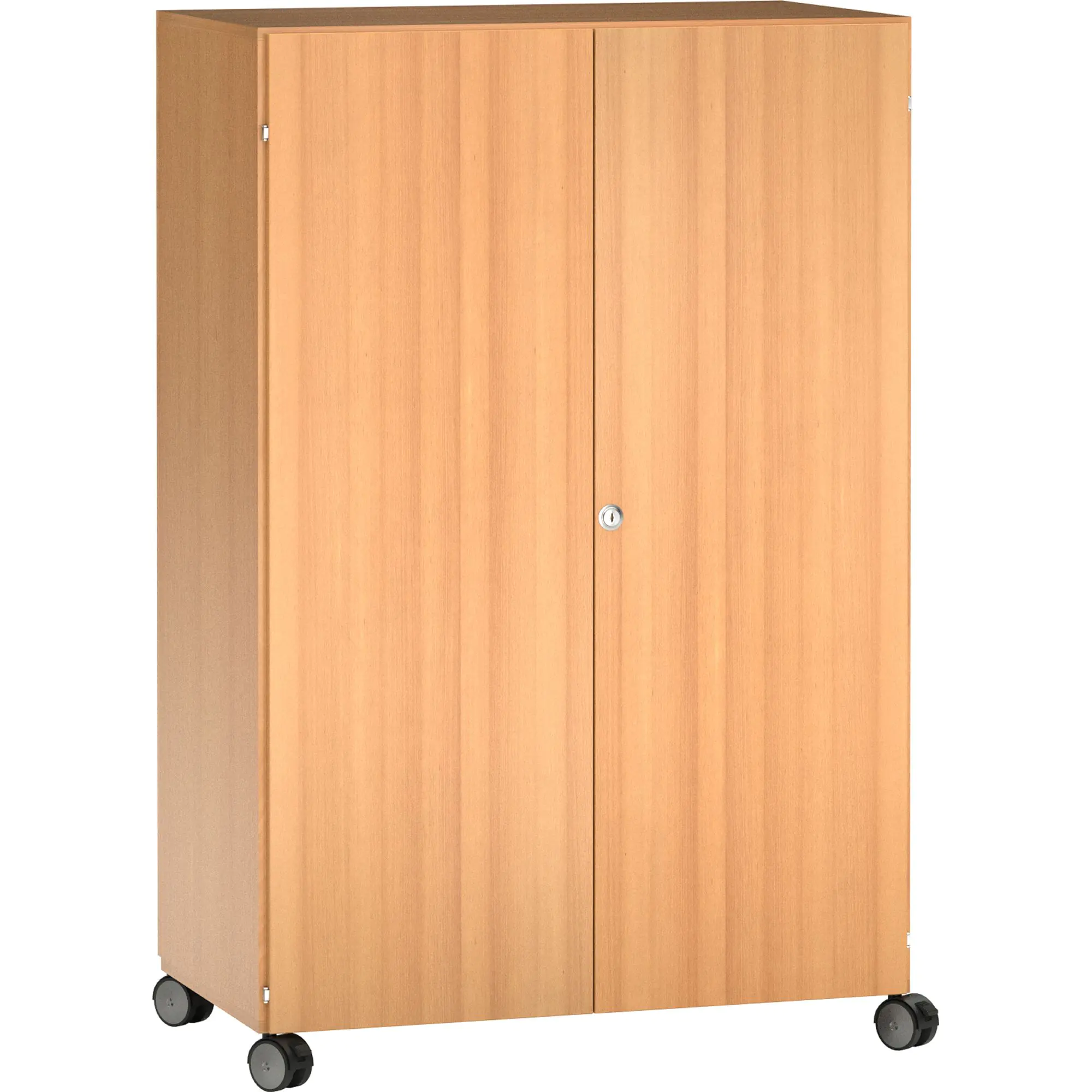 Medienschrank, fahrbar, 150 cm hoch,  96x67 cm (B/T), fahrbar, aus der Kategorie Mobile Arbeitsplätze