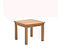 Quadrattisch,  60x60 cm (B/T), 59 cm hoch, Buche-Massivholzgestell mit gerader Zarge, Wechselgleiter