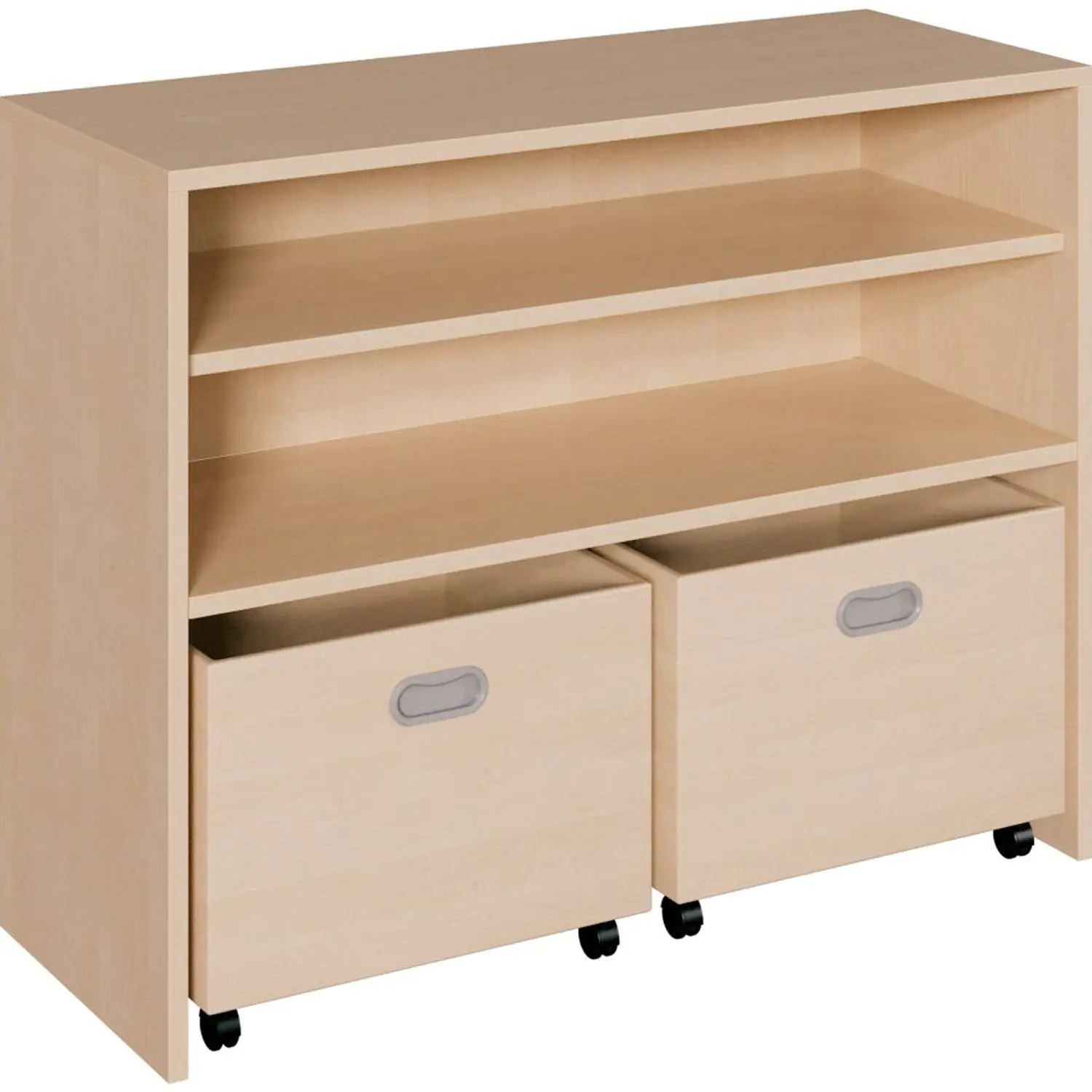 Schränke mit hohen Sockelnischen 
inkl. hohen Rollkästen, 80cm hoch aus der Kategorie Regale mit Materialkästen