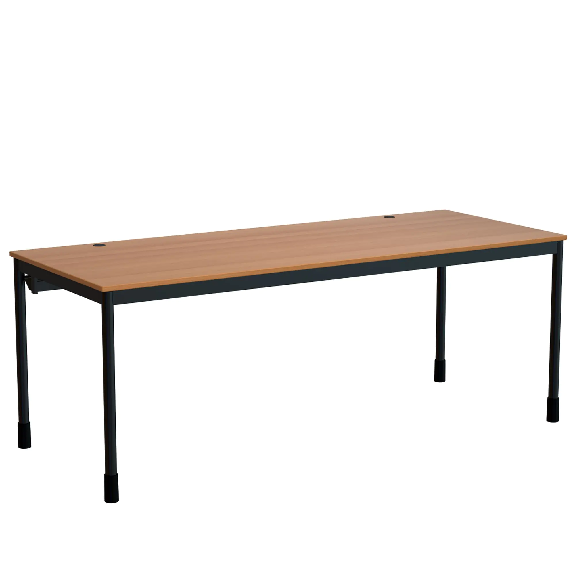 EDV-Tisch, 200x80 cm (B/T), 72 cm hoch, offener Blechkabelkanal,