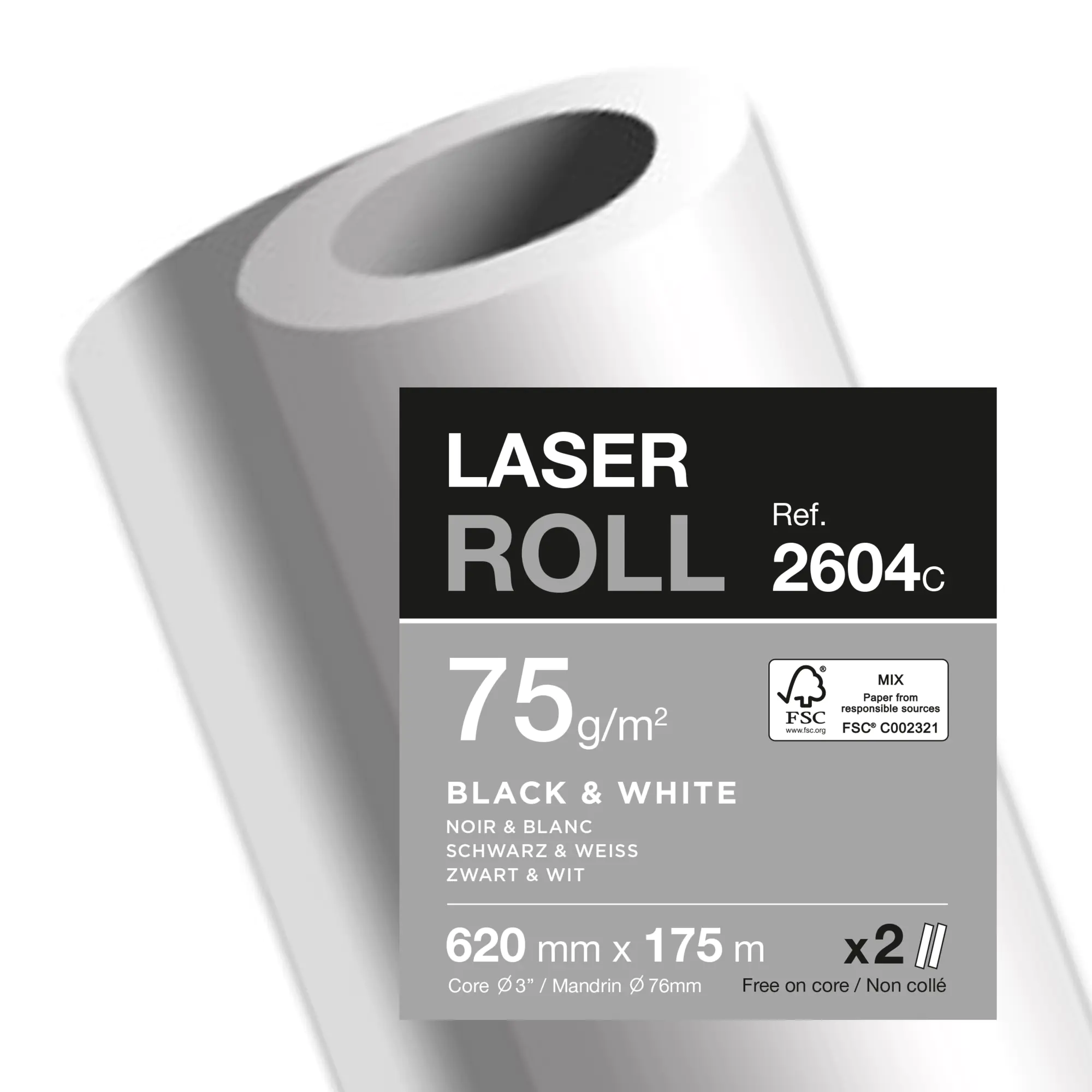 Clairefontaine Plotterrolle 75g 620mmx175m 2St. aus der Kategorie Papiere
