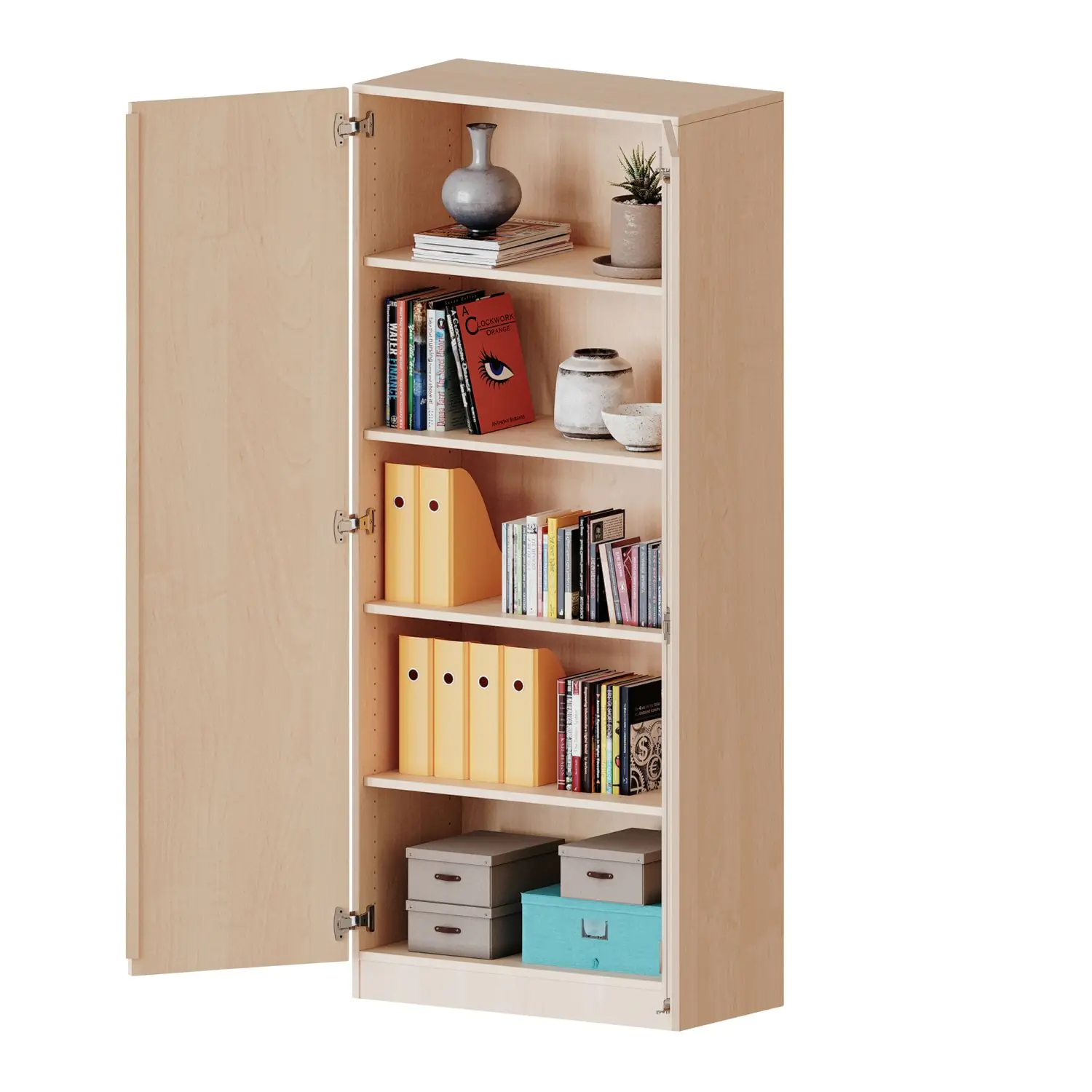Schrank, 5 OH, 2 Türen, abschließbar, B/H/T 80x190x60cm aus der Kategorie Schränke