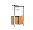 Vitrine, mit Unterschrank, 180 cm hoch, 100x50 cm (B/T), aus der Kategorie Ausstellungsvitrinen