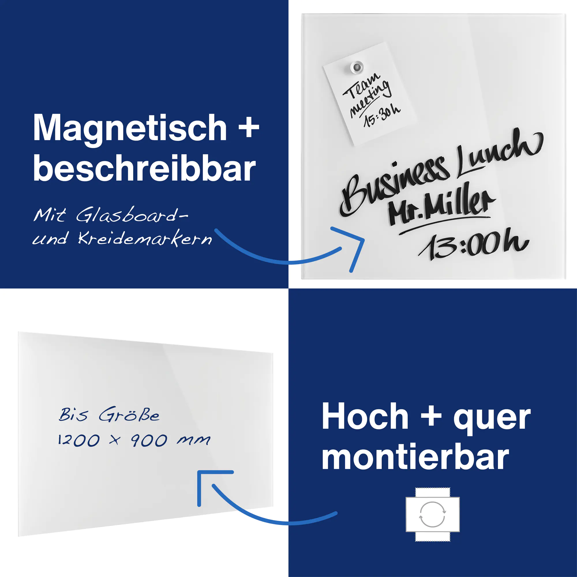 magnetoplan Design-Glasboards magnetisch ws aus der Kategorie Glastafeln