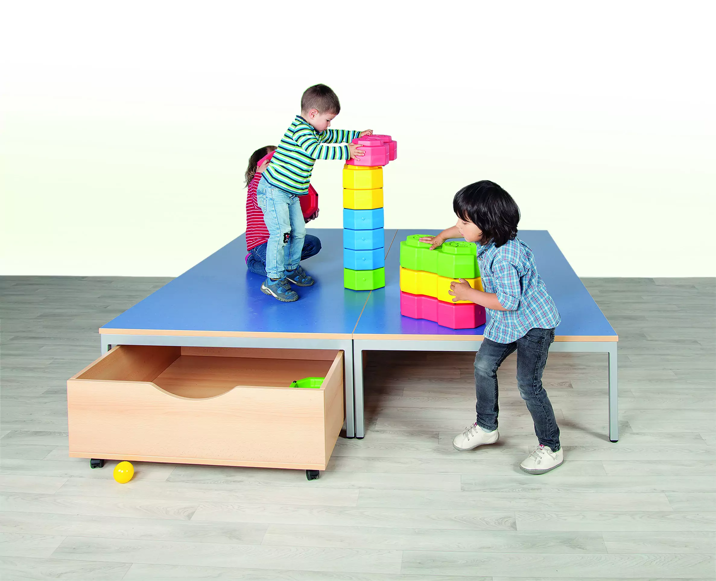 Rollkasten für Riesenpodest Material Melamin aus der Kategorie Spielpodeste