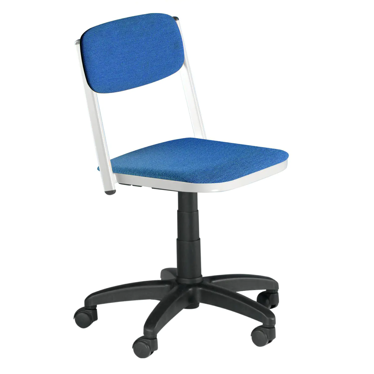 Drehspindelstuhl, höhenverstellbar 50-69 cm, fahrbar, mit Sitz- und Rückenpolster, aus der Kategorie Werkraumstühle