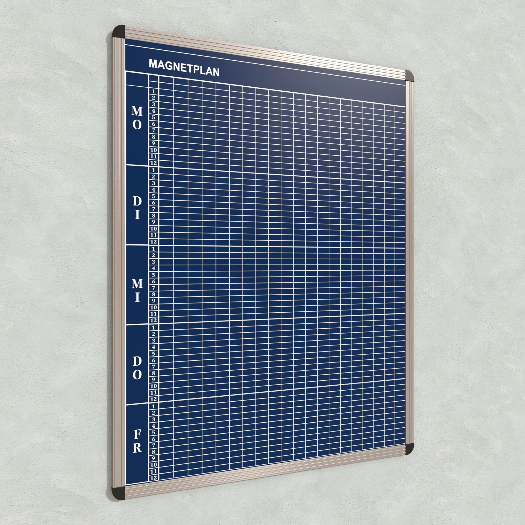 Klassen-Plantafel, 12 Stunden Mo-Fr, für 20 Klassen, 123x97 cm, aus der Kategorie Klassenplan-Tafeln 12h