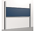 Pylonentafel, 300x100 cm, 1-flächig, höhenverstellbar, Stahlemaille blau aus der Kategorie Pylonentafeln