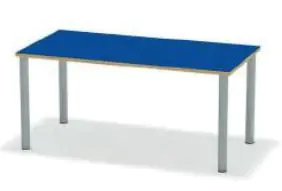 Rechtecktisch 120 x 60 cm, Rundrohrkonsolen, Ø 6 cm, höhenverstellbar aus der Kategorie Tische