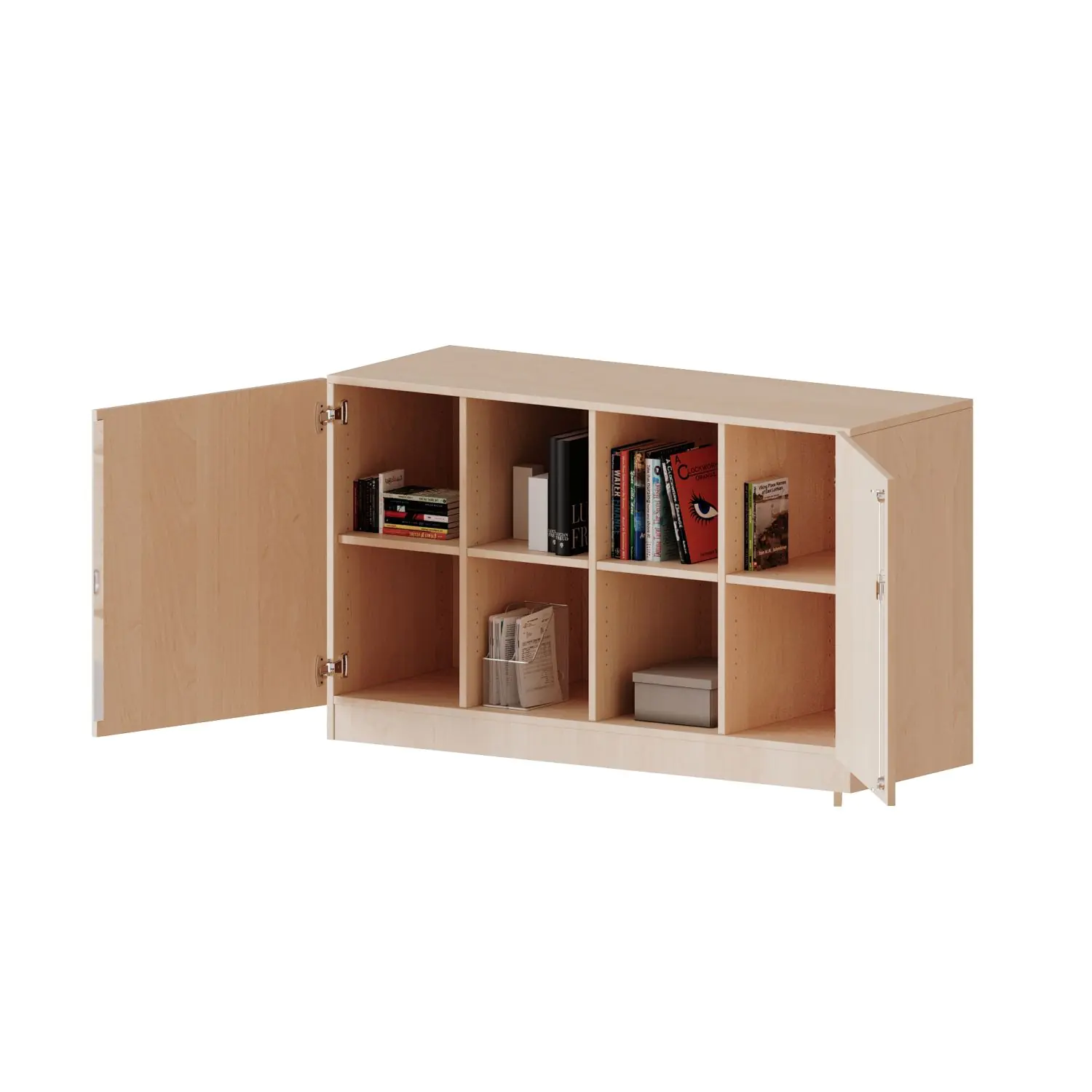 ErgoTray Schrank, 4reihig, 2 OH, zweitürig, B/H/T 138,7x82x50cm aus der Kategorie Klassen- und Schulschränke