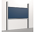 Pylonentafel, 250x120 cm, 1-flächig, höhenverstellbar, Stahlemaille blau aus der Kategorie Pylonn-Tafeln einflächige