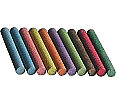 Kreide farbig,  10 Stück, 10 Farben, Champagner Kreide, rund