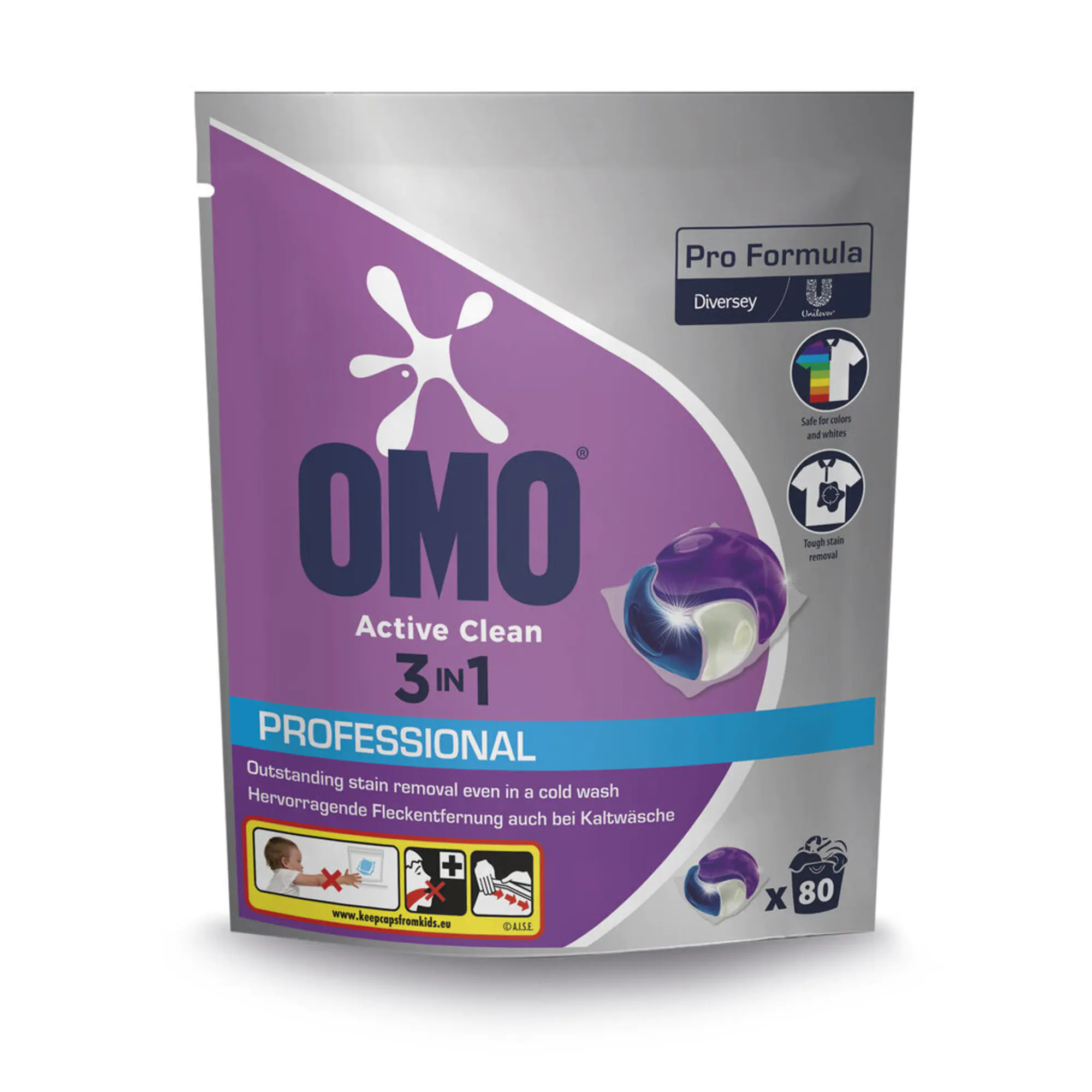 OMO Waschmittel Professional Active Clean 3in1 Kapsel 80St aus der Kategorie Reinigungsmittel