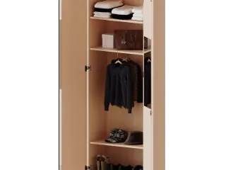 Garderobenschrank, 6 OH, 2 Türen, abschließbar, B/H/T 80x226x60cm aus der Kategorie Garderobenschränke