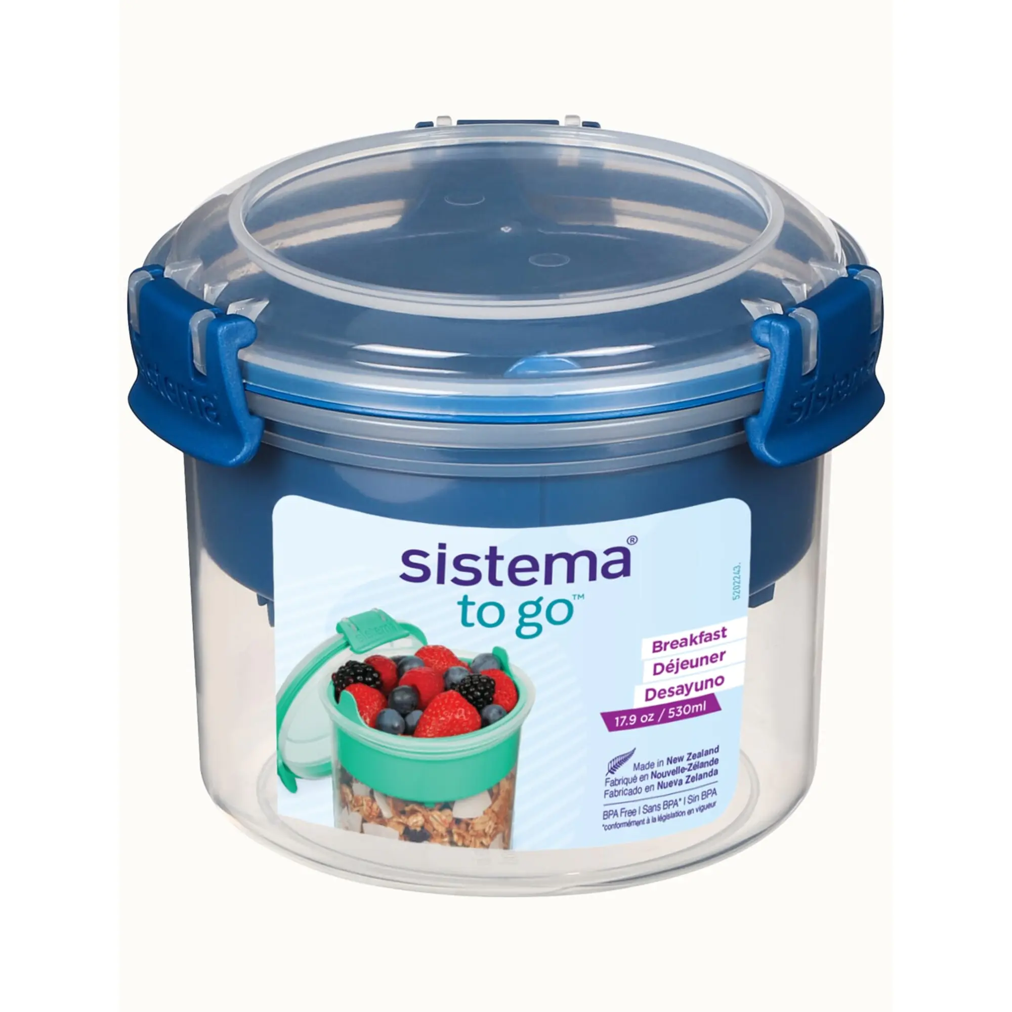 sistema Frischhaltebox Breakfast TO GO 530ml sort aus der Kategorie Haushaltsbedarf