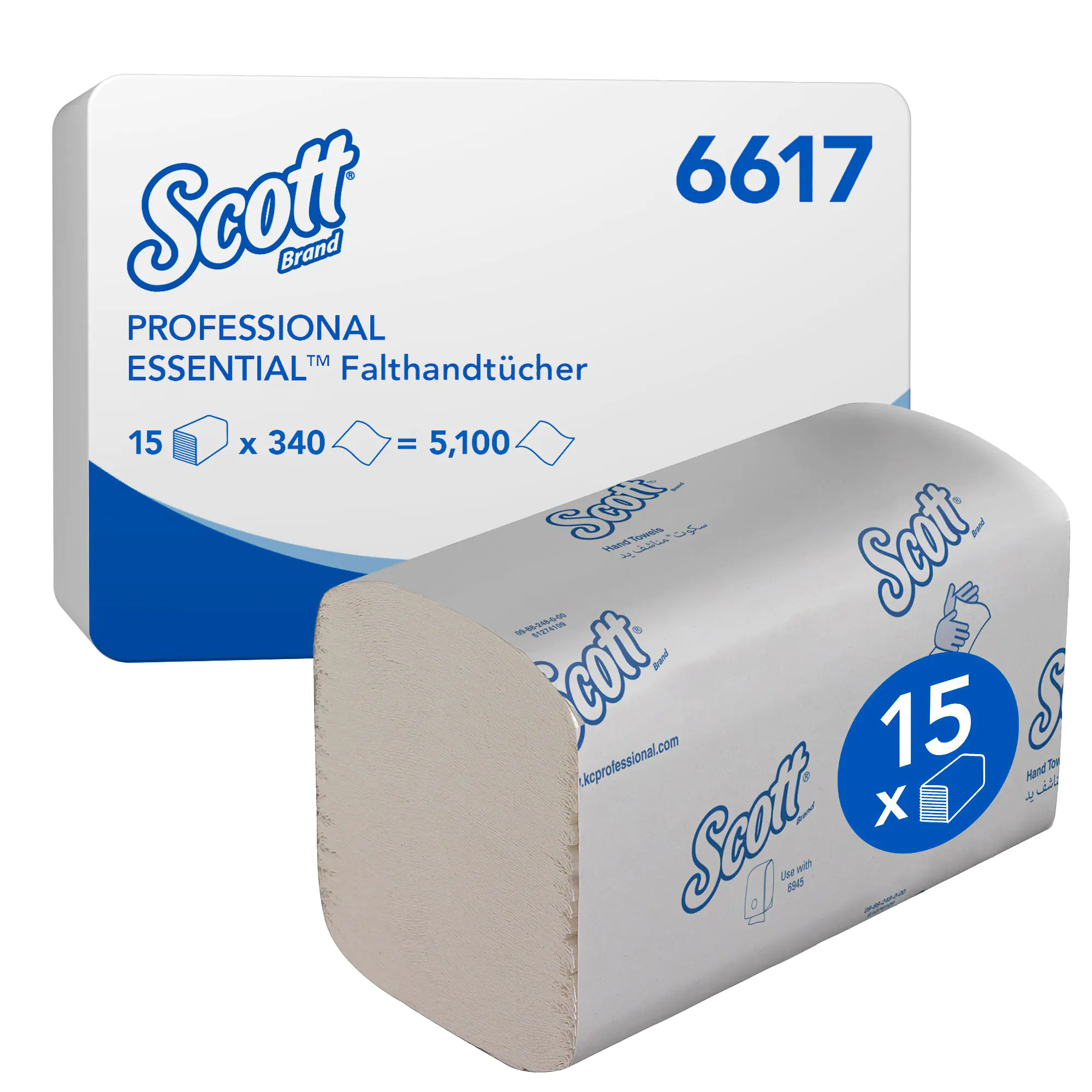 Scott Papierhandtuch Essential 21x20cm 15x340Bl. aus der Kategorie Papiertücher & -spender