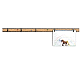 Bilderklemmleiste (Alu) Kork, inklusive 5 Rollklemmen, 2,0 Meter,
