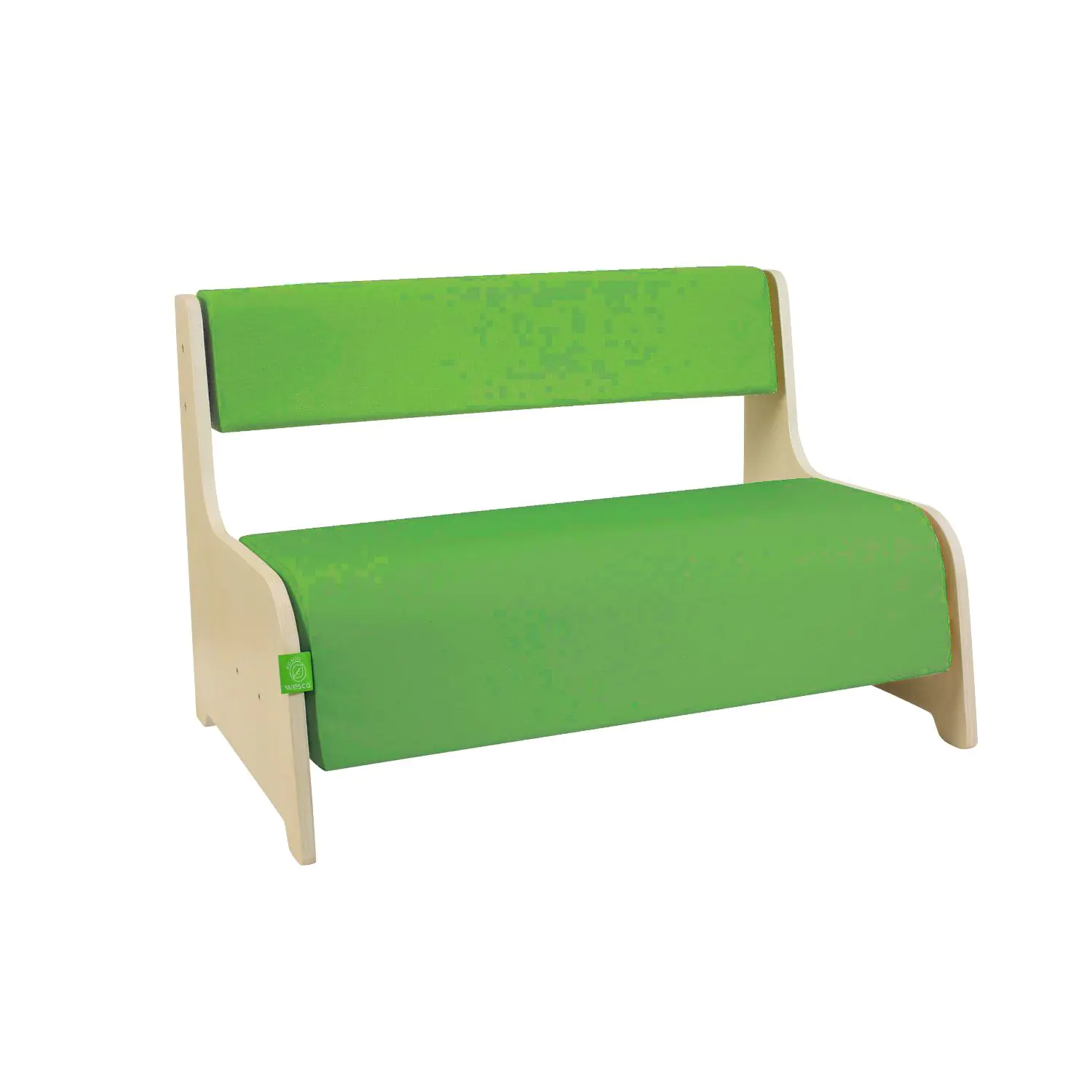 Bank mit Rückenlehne in grün, Serie Natur, Breite 70 cm, Sitzhöhe 25 cm, Banktiefe 45 cm aus der Kategorie Polsterelemente