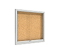 Info-Wandvitrine,  93 cm hoch, 100x8,0 cm (B/T), Rückwand: Kork, aus der Kategorie Informationsvitrinen Innen wandmontiert