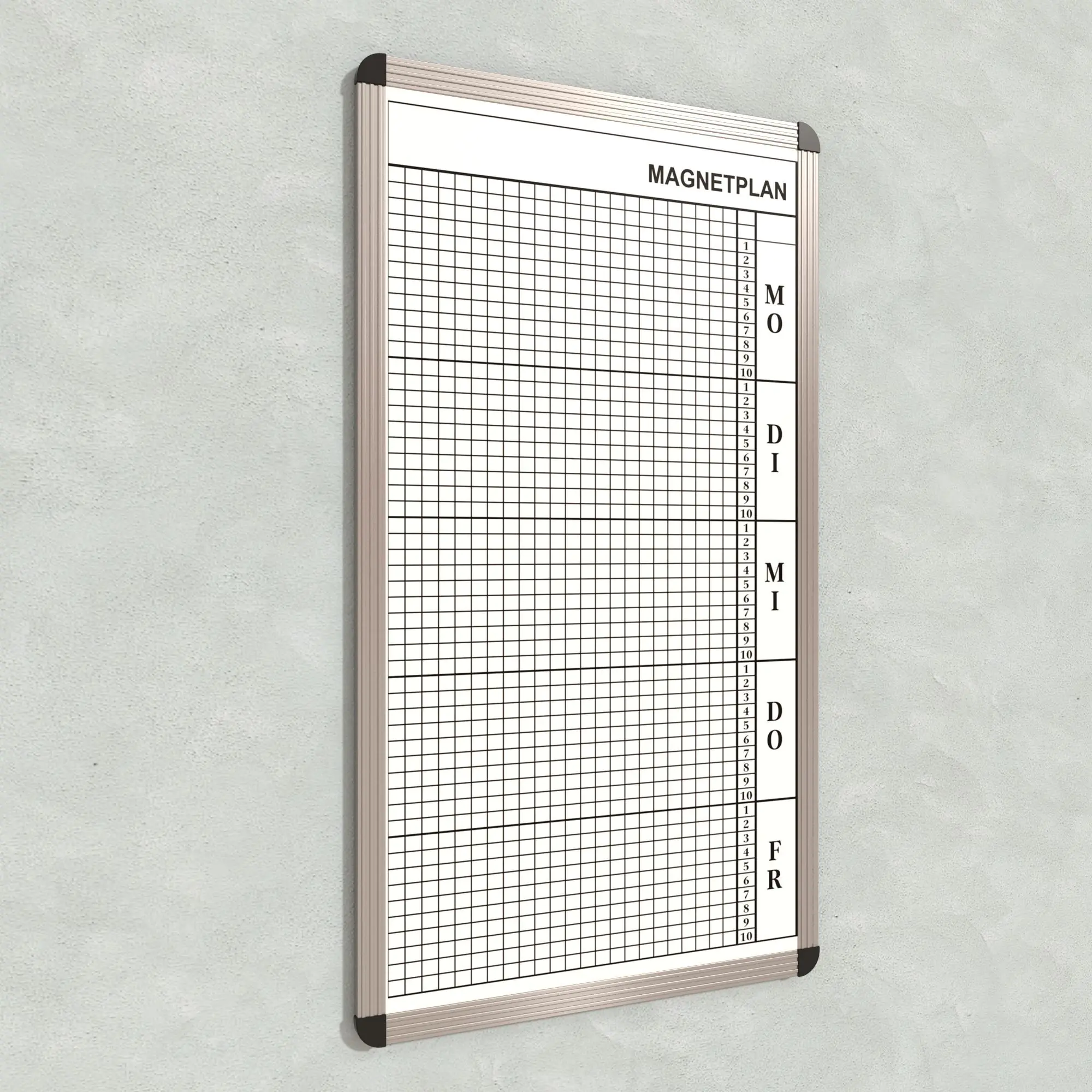 Personal-Raum-Plan, 10 Stunden, 23 Spalten, 103x57 cm, aus der Kategorie Personal- Raum- Tafeln 10h