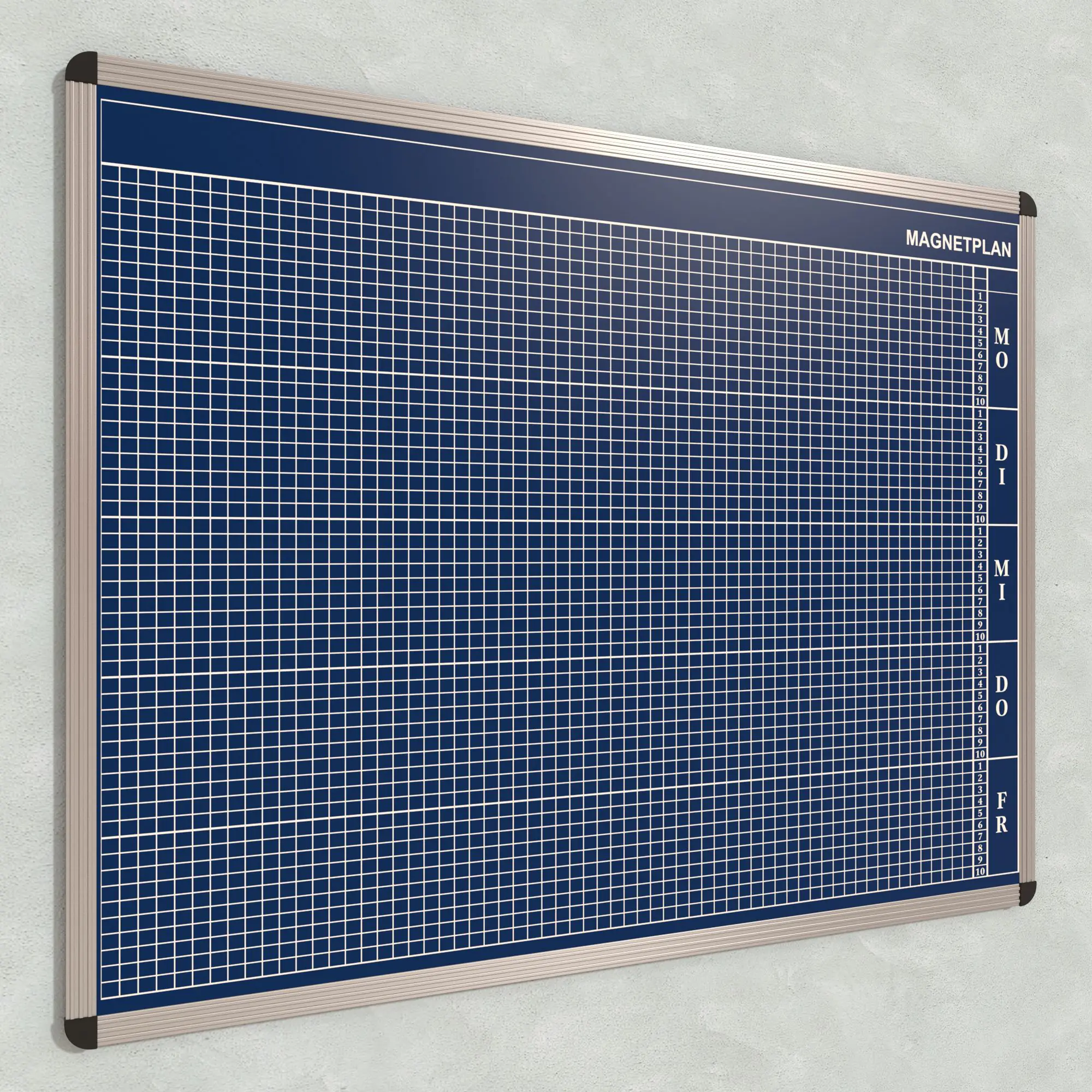 Personal-Raum-Plan, 10 Stunden, 63 Spalten, 103x137 cm, aus der Kategorie Personal- Raum- Tafeln 10h